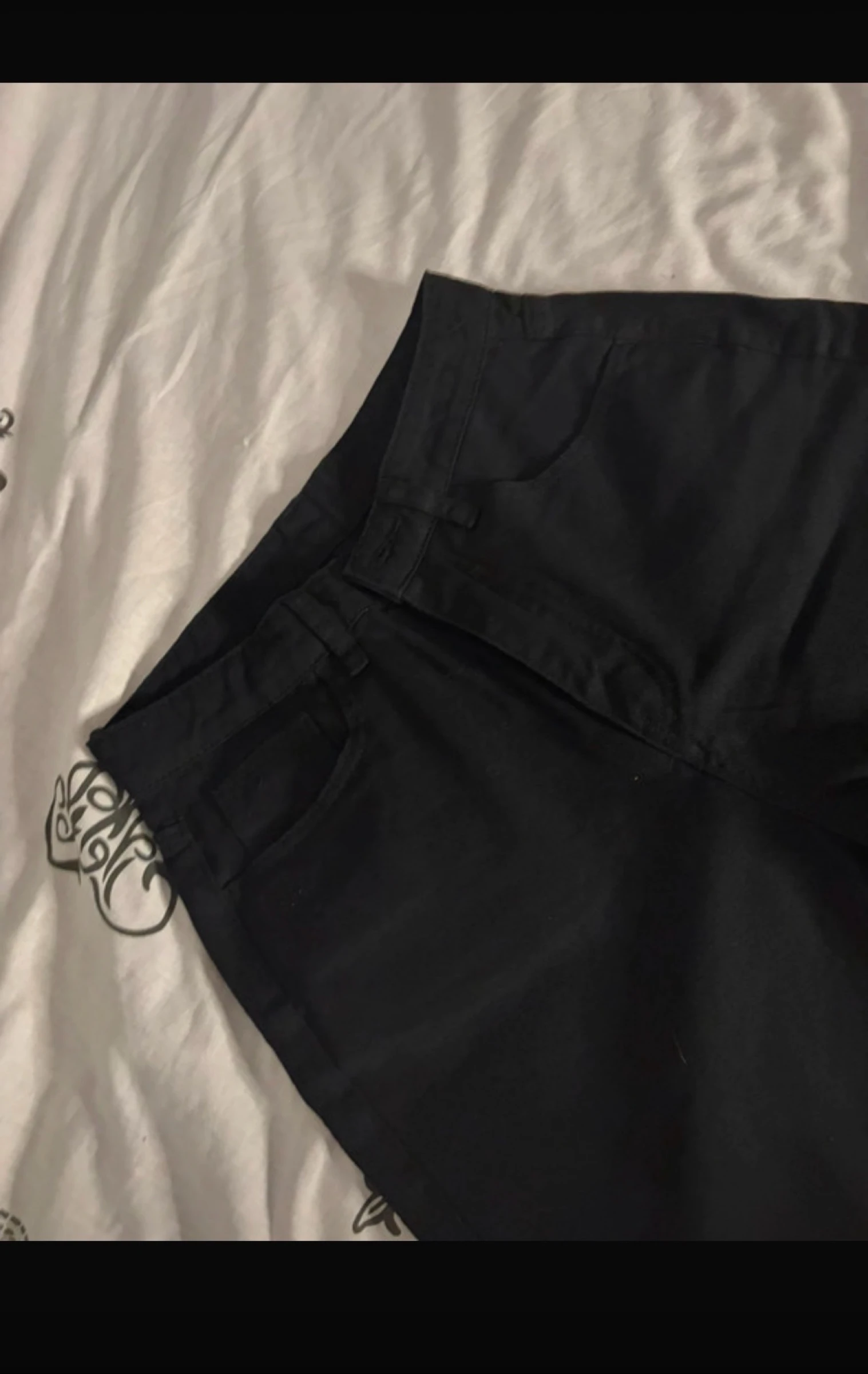 High waist black wide leg pants – photo 3